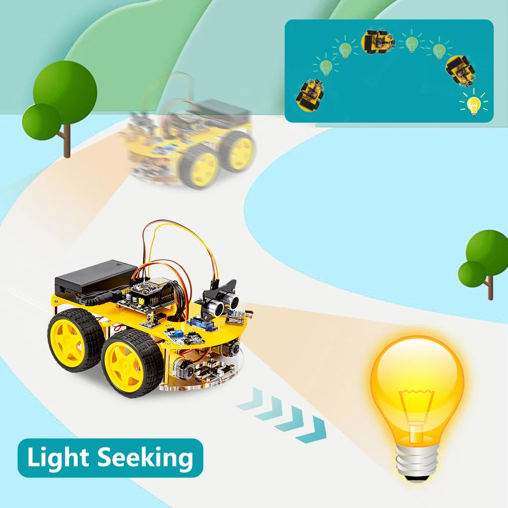 Kit de coche Robot inteligente ESP32 para proyecto de programación Arduino