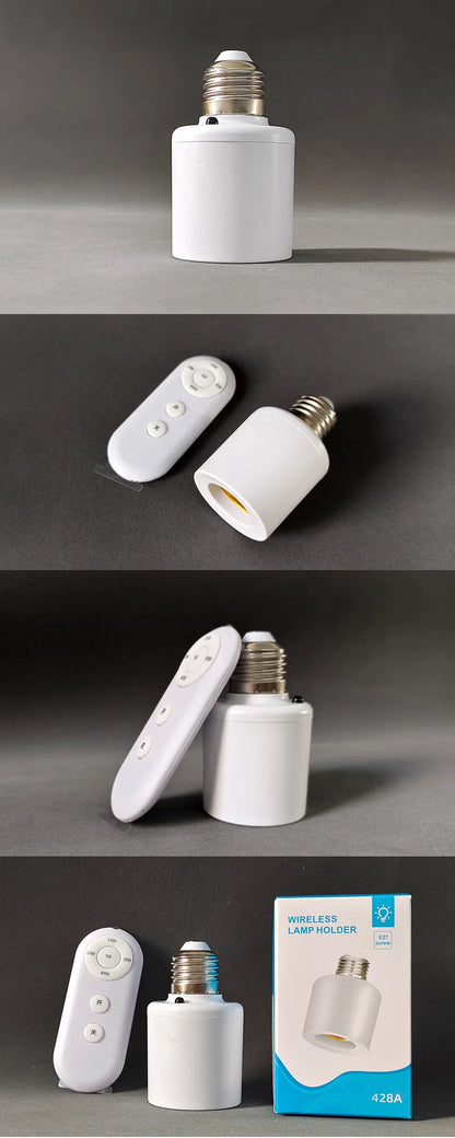 Socket E27 con Control Remoto Inalámbrico y Temporizador – 60W, 110V-220V, AXUS
