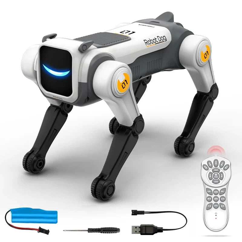 Perro Robot RC Inteligente — Comandos de Voz, Baile, Programable, 50m Control