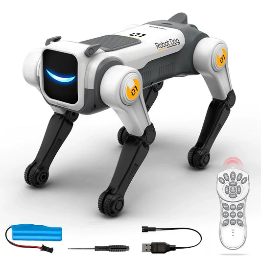 Perro Robot RC Inteligente — Comandos de Voz, Baile, Programable, 50m Control