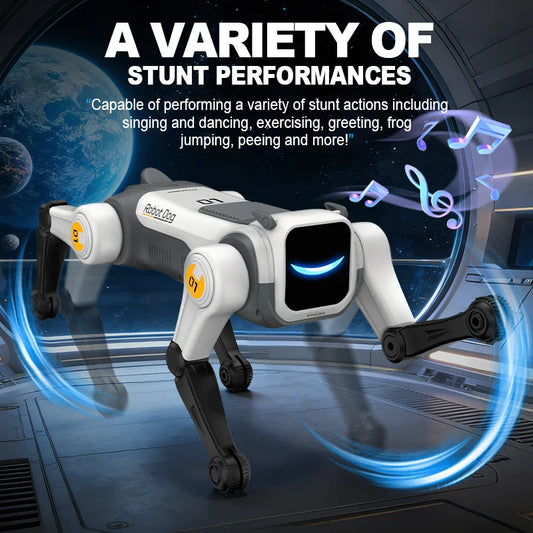 Perro Robot RC Inteligente — Comandos de Voz, Baile, Programable, 50m Control