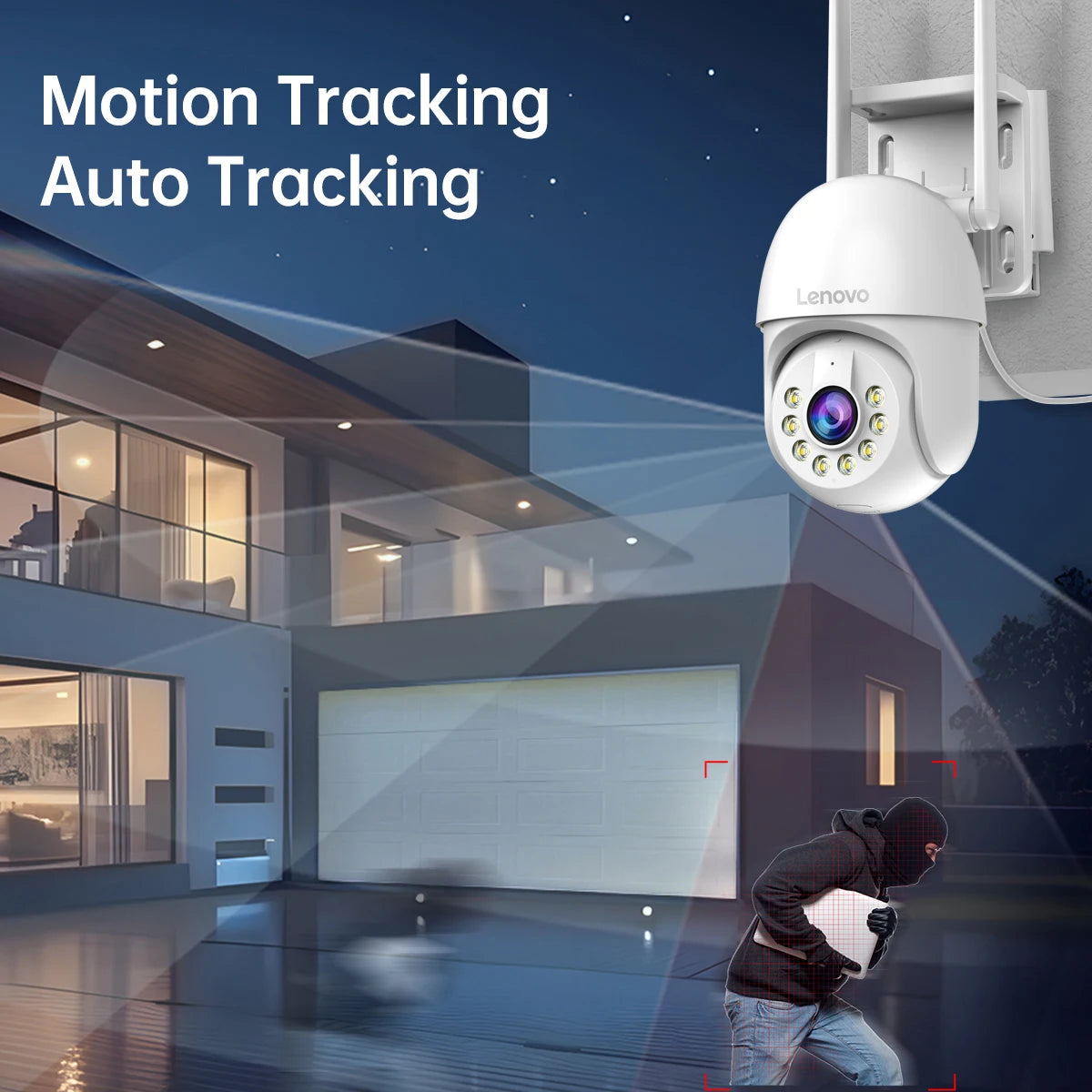 Cámara  videovigilancia de seguridad Lenovo 5MP Wifi inteligente