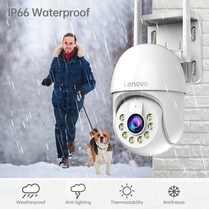 Cámara  videovigilancia de seguridad Lenovo 5MP Wifi inteligente