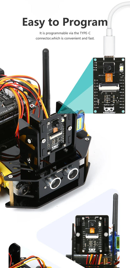 Kit de coche Robot inteligente ESP32 para proyecto de programación Arduino