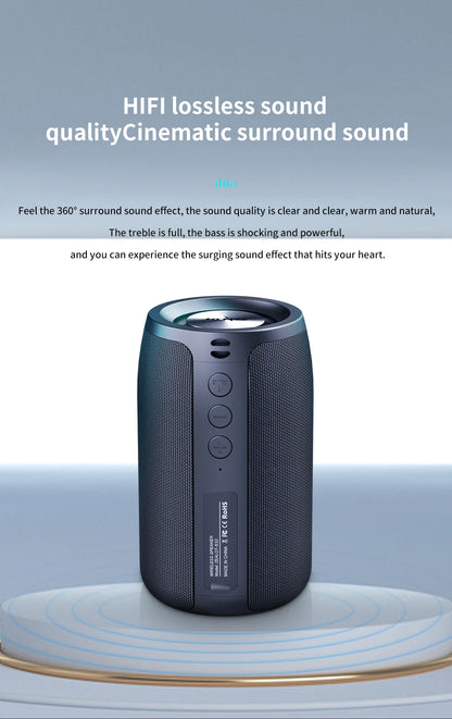 Bocina Bluetooth Portátil ZEALOT S32 – Subwoofer Inalámbrico, Resistente al Agua IPX6, Batería 1800mAh
