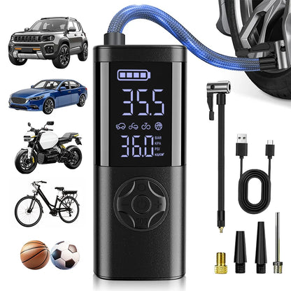Inflador de neumáticos de coche inalámbrico portátil / Cordless Car Tire Inflator Portable Air Compressor