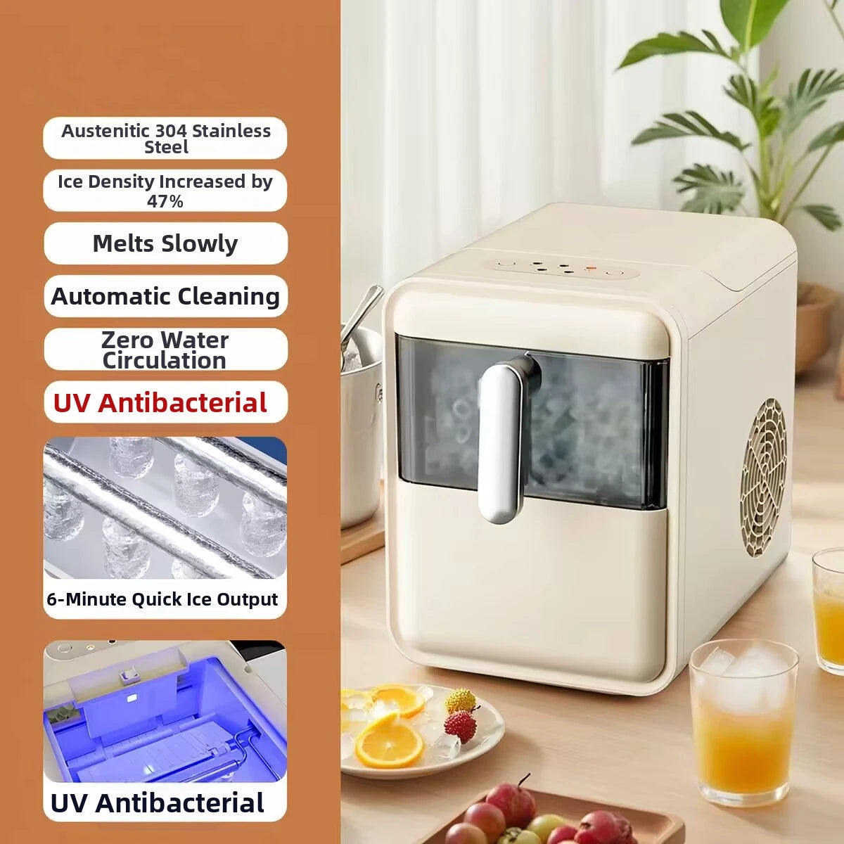 Máquina compacta para Hacer Hielo / portátil
