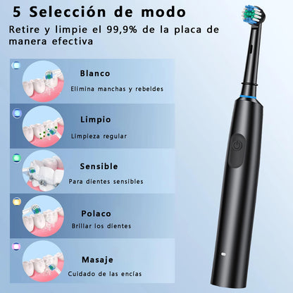 Cepillo de dientes eléctrico recargable de 4 cabezales