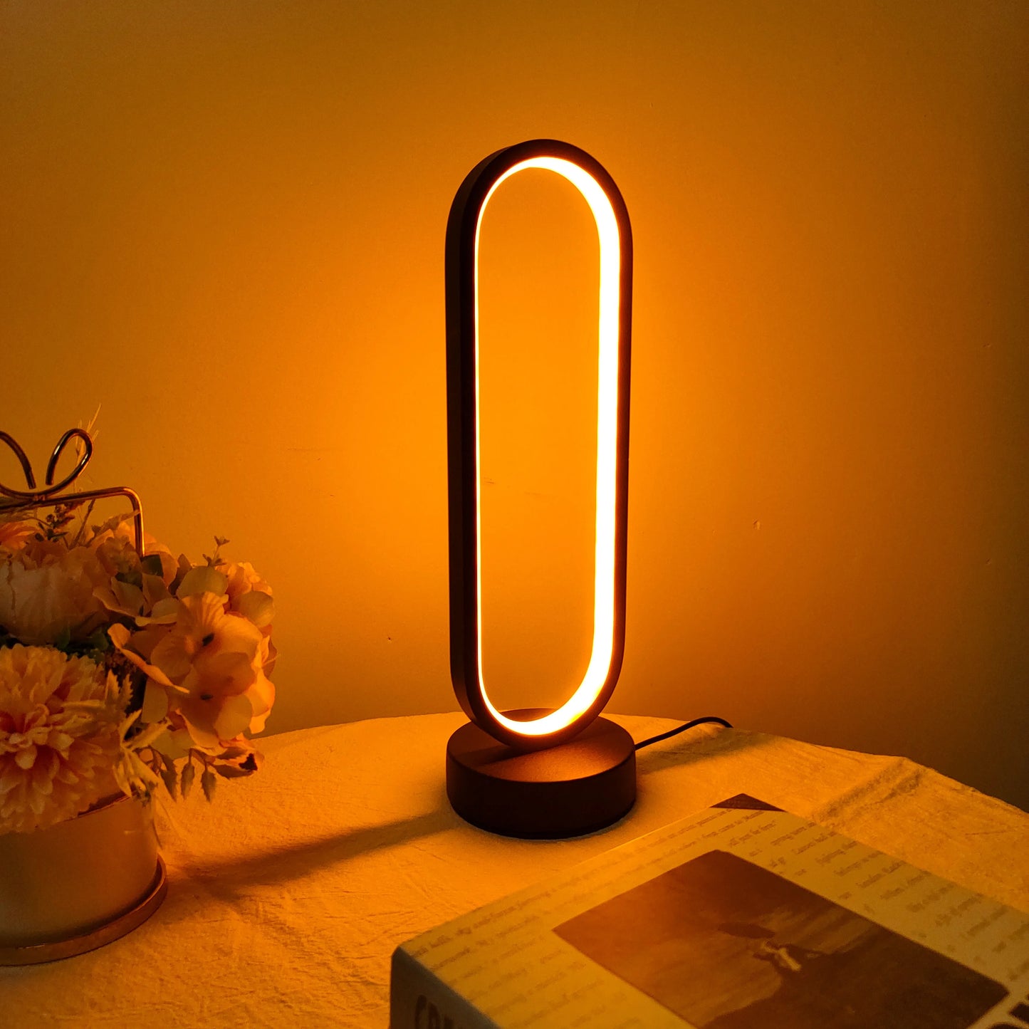 Lámpara LED de Noche con Atenuación 3 Colores – Luz de Escritorio para Recámara y Sala