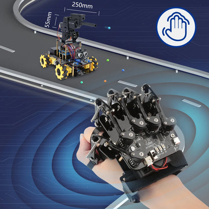ACEBOTT Guante de detección de movimiento Kit de coche robot para kit Arduino