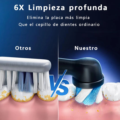 Cepillo de dientes eléctrico recargable de 4 cabezales