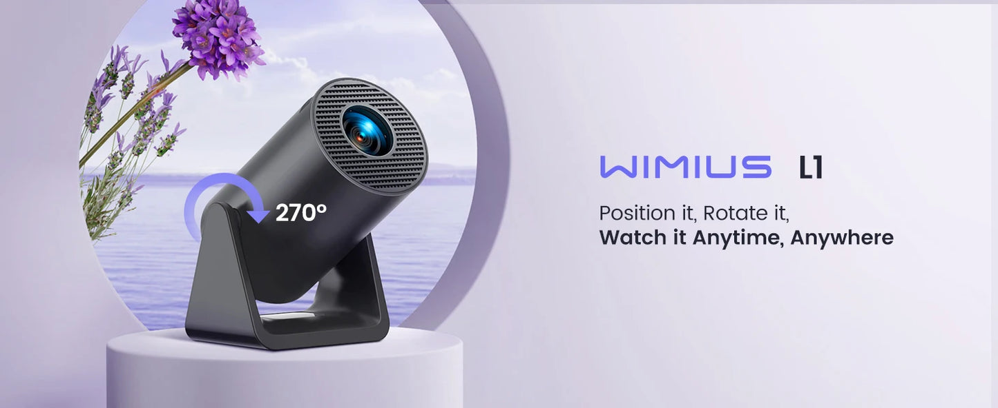 Mini proyector portátil con 270° soporte giratorio/  Home Projector Portable
