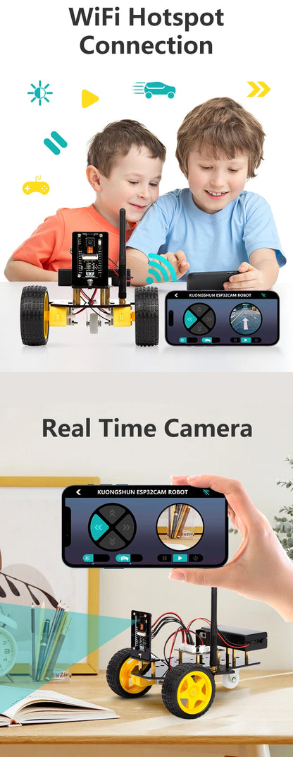 Kit de coche Robot inteligente ESP32 para proyecto de programación Arduino