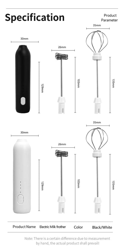 Espumador de leche eléctrico recargable - NO gastes en pilas mejor usa esta versión recargable por USB