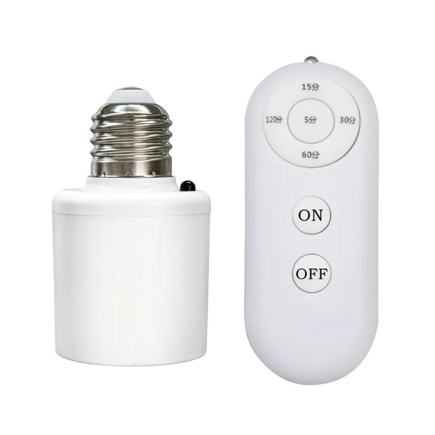 Socket E27 con Control Remoto Inalámbrico y Temporizador – 60W, 110V-220V, AXUS