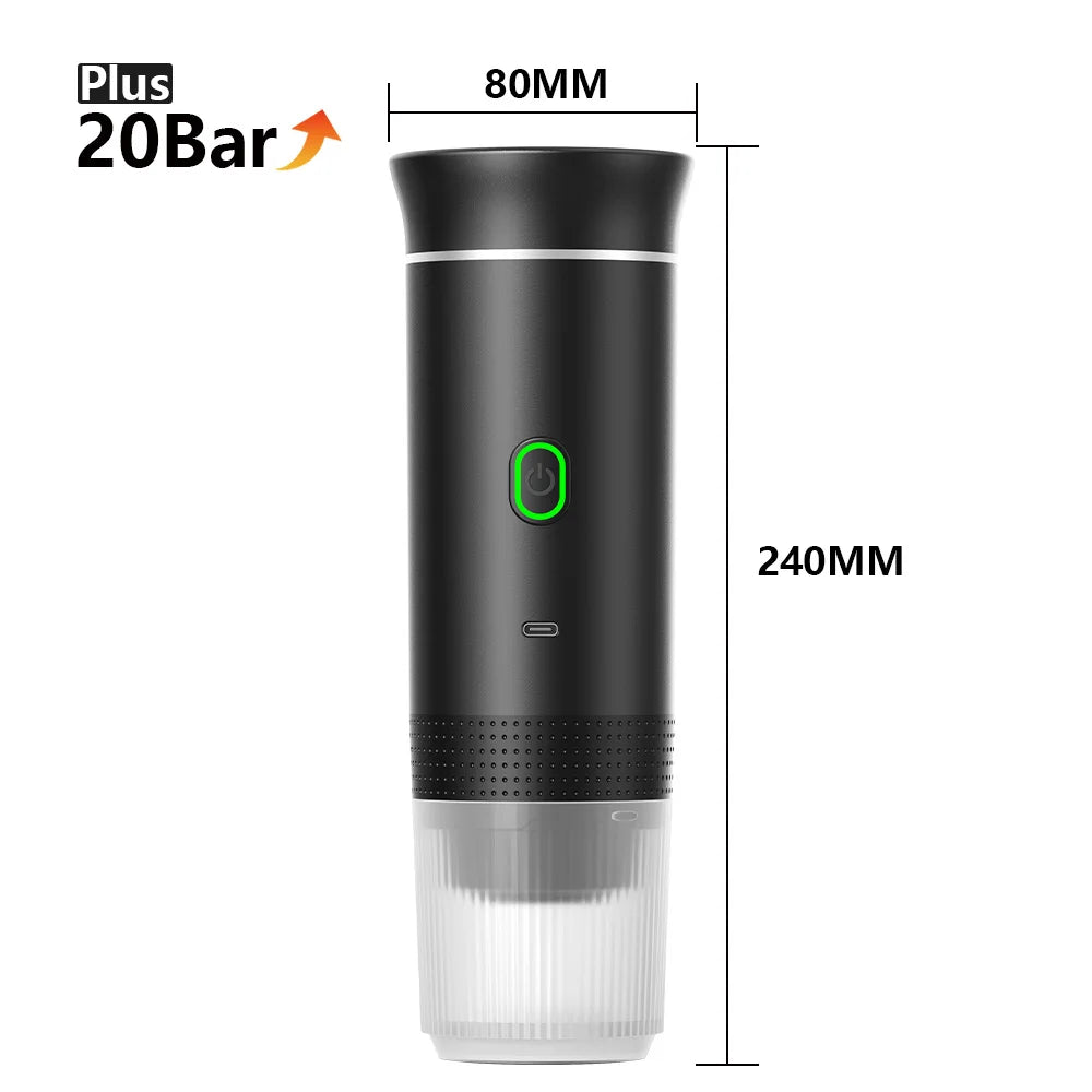 Cafetera Espresso portátil  inalámbrica para coche cápsula 3 en 1