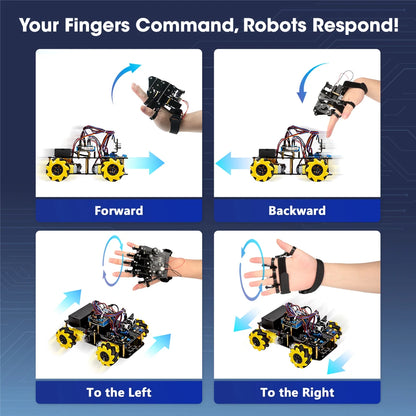 ACEBOTT Guante de detección de movimiento Kit de coche robot para kit Arduino