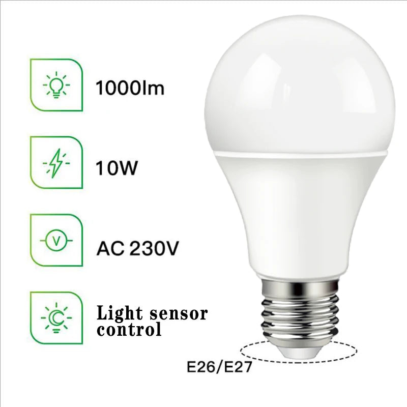 Foco LED con Sensor lámpara inteligente encendido automático / LED Sensor Bulb Smart Lamp Auto On-Off