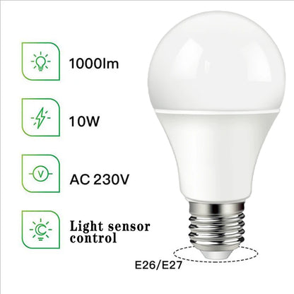 Foco LED con Sensor lámpara inteligente encendido automático / LED Sensor Bulb Smart Lamp Auto On-Off