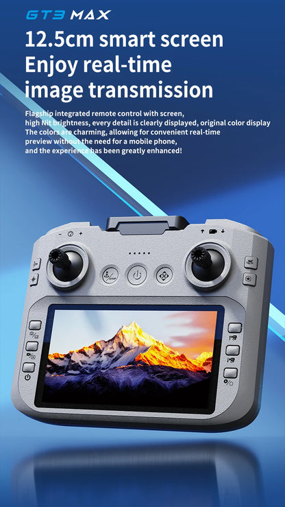 GT3 Mini Drone Brushle Quadcopter RC Drone with Professional 8K Dual Camera FPV Screen Remote Control Foldable Airplane Toy Gift