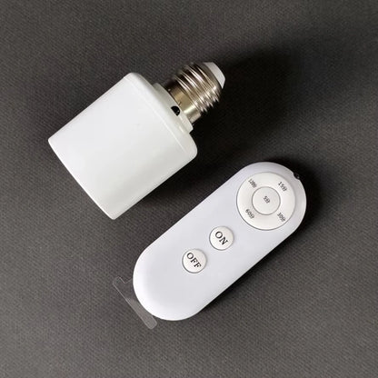 Socket E27 con Control Remoto Inalámbrico y Temporizador – 60W, 110V-220V, AXUS