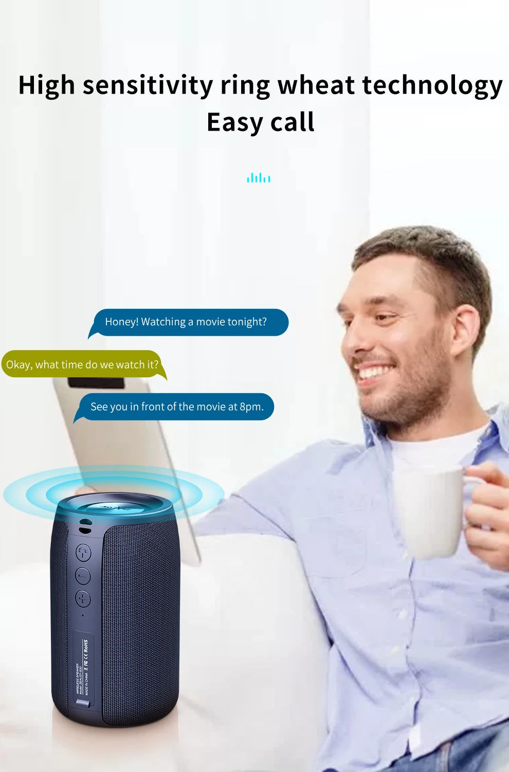 Bocina Bluetooth Portátil ZEALOT S32 – Subwoofer Inalámbrico, Resistente al Agua IPX6, Batería 1800mAh