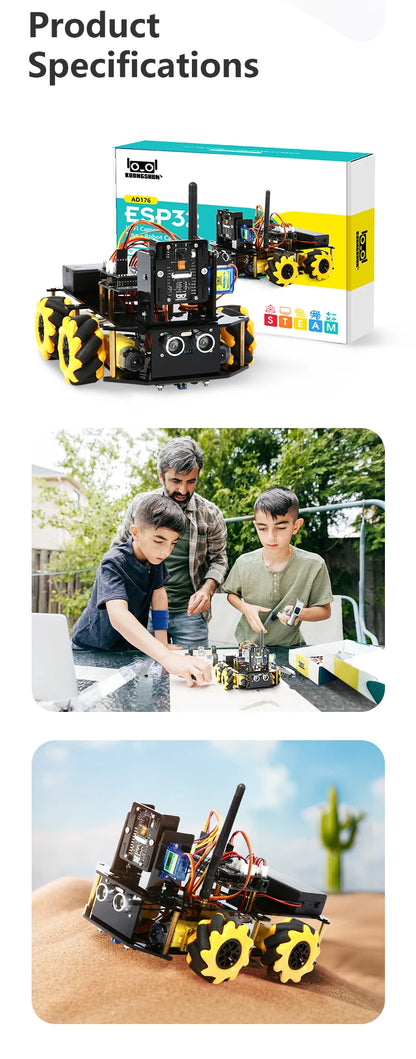 Kit de coche Robot inteligente ESP32 para proyecto de programación Arduino