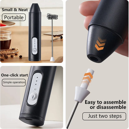 Espumador de leche eléctrico recargable - NO gastes en pilas mejor usa esta versión recargable por USB