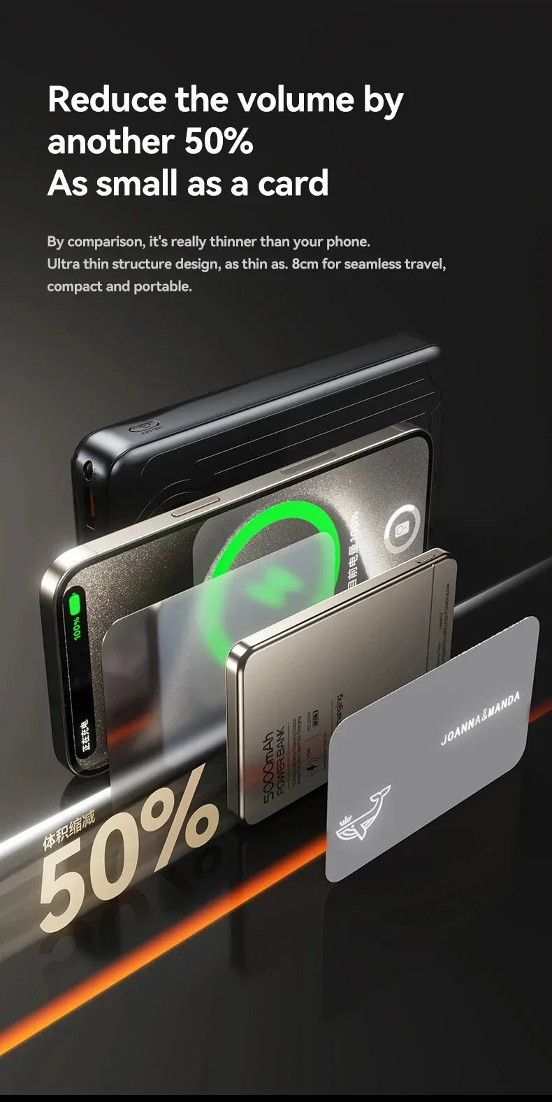 Xiaomi-Banco de energía magnético Ultra inalámbrico portátil