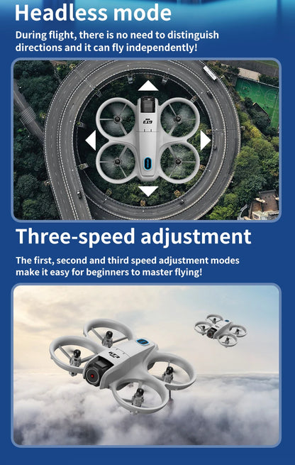 GT3 Mini Drone Brushle Quadcopter RC Drone with Professional 8K Dual Camera FPV Screen Remote Control Foldable Airplane Toy Gift