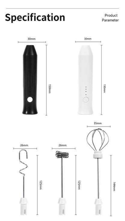 Espumador de leche eléctrico recargable - NO gastes en pilas mejor usa esta versión recargable por USB