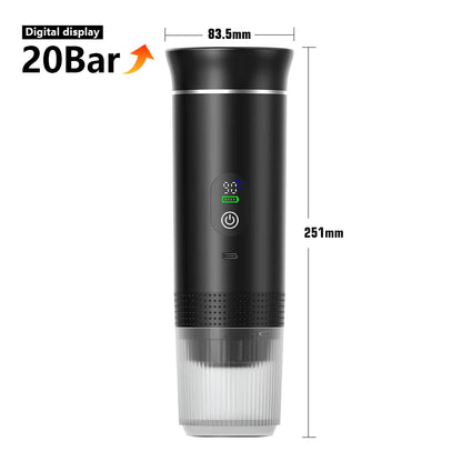 Cafetera Espresso portátil  inalámbrica para coche cápsula 3 en 1