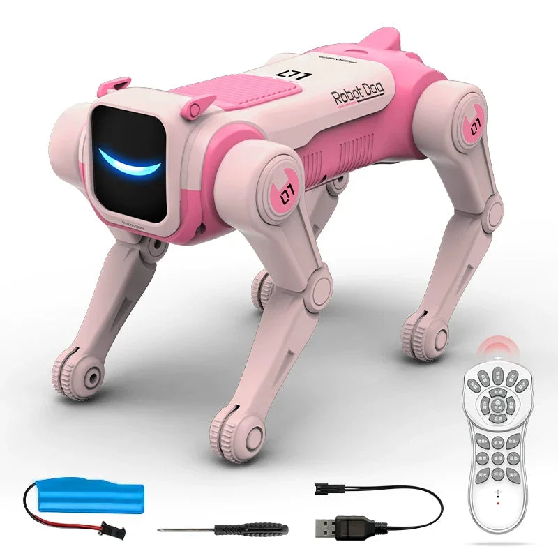 Perro Robot RC Inteligente — Comandos de Voz, Baile, Programable, 50m Control